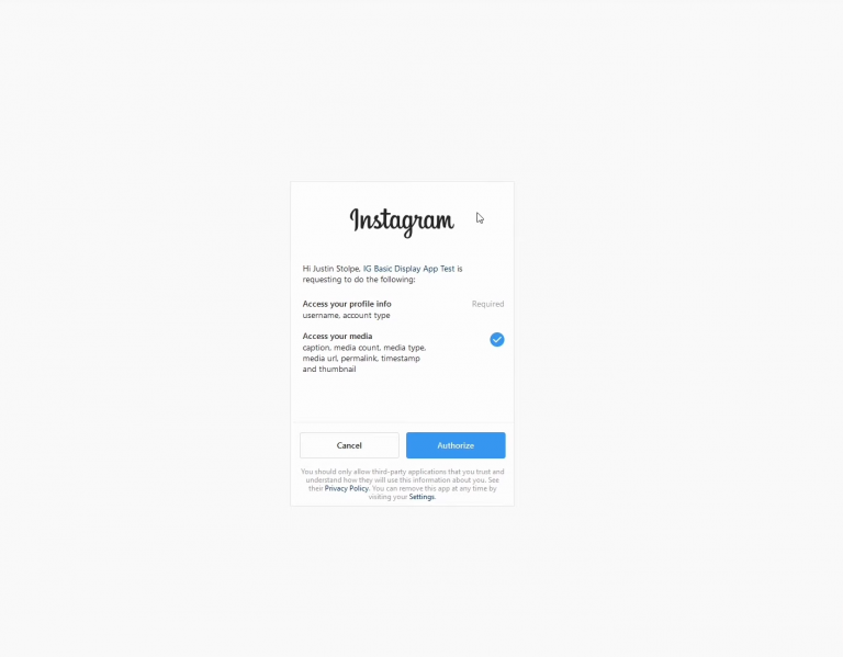 Instagram Basic Display API: Obtaining an Access Token – Justin Stolpe