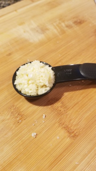 Mince 4 Garlic Cloves