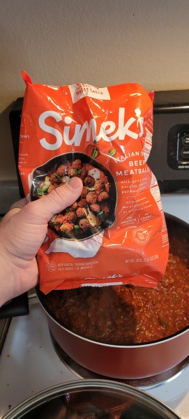 Add 1/2 Bag of Meatballs and Simmer for 40 min