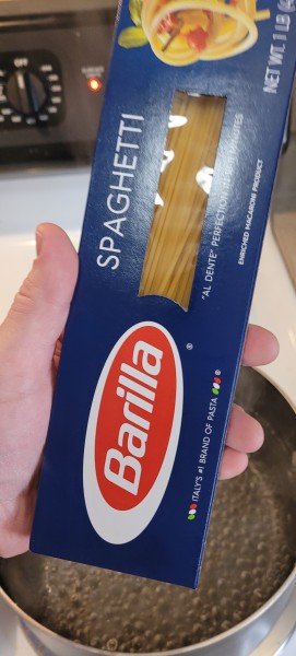 Add in the box of Spaghetti