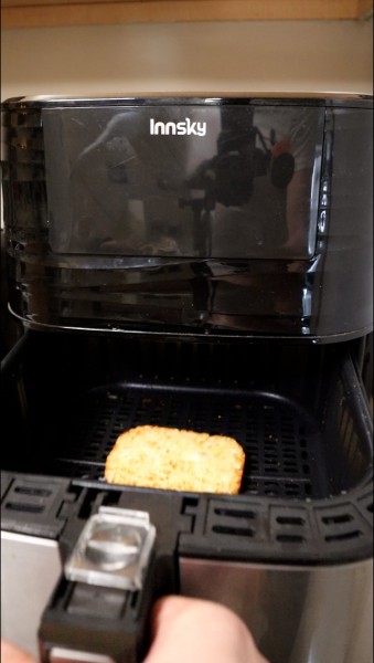 Place Hash Brown in Air Fryer
